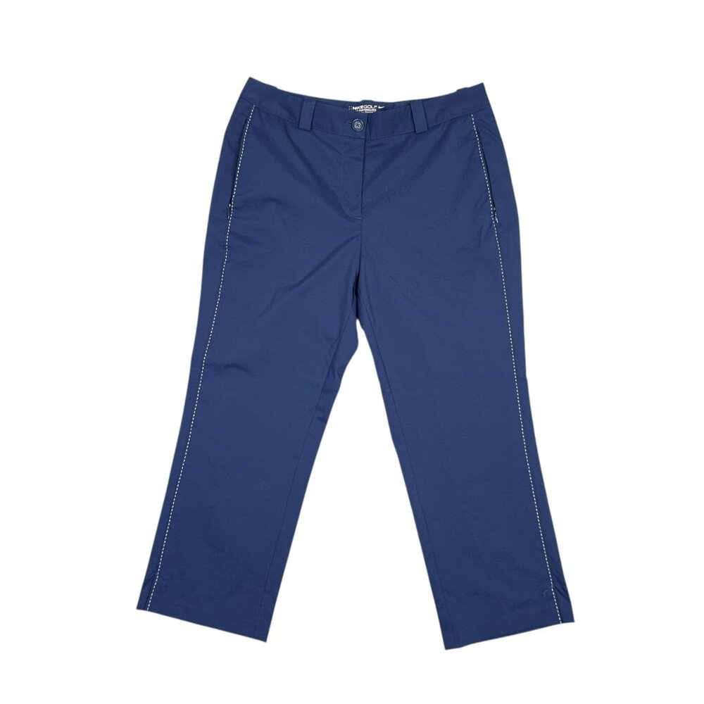 Nike Golf Tour Performance Capri Pants Womens 8 Blue Athletic Cropped Dri Fit